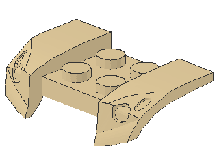 Lego Kotflügel 2 x 4 (44674) Scheinwerferüberhang