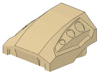 Lego Slope Stone, cueved 2 x 2 x 1 (44675) 3 Side Connections