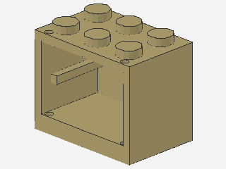 Lego Cupboard 2 x 3 x 2 (4532a) solid Studs