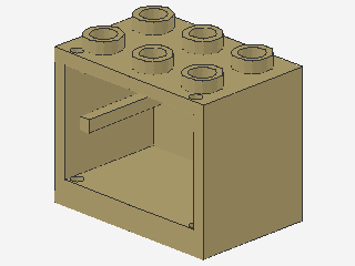Lego Cupboard 2 x 3 x 2 (4532b) hollow Studs