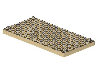 Lego Brick, modified 12 x 24 (47116) Peg on Corners