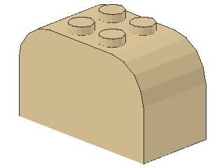 Lego Slope Stone, curved 4 x 2 x 2 (4744) with 4 Studs