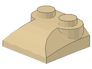 Lego Slope Stone, curved 2 x 2 x 2/3 (47457) with 2 Studs