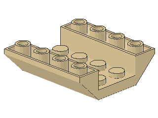 Lego Schrägsteine, invers 45° 4 x 4 x 1 (4854) doppelt