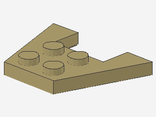 Lego Keilplatten 3 x 4 (4859) ohne Studkerben