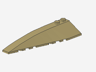 Lego Wedges, left 10 x 3 (50955)