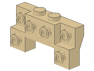 Lego Stein, modifiziert 2 x 4 - 1 x 4 (52038) dicke Bögen