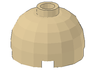 Lego Brick, round 2 x 2 x 1 (553b) Dome, with Axle Holder