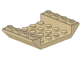 Lego Slope Stones, inverse 45° 6 x 4 x 1 (60219) with 3 Holes