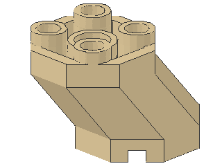 Lego Stein, modifiziert 2 x 3 x 1 2/3 (6032) achteckig