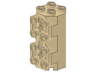 Lego Stein, modifiziert 2 x 2 x 3 1/3 (6042) achteckig