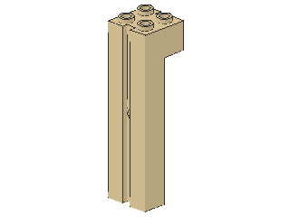 Lego Stein, modifiziert 2 x 2 x 6 (6056) mit Nut