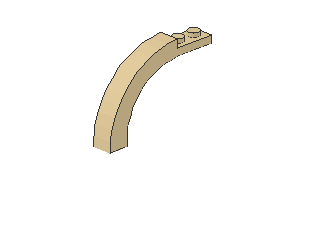 Lego Brick, Arch 1 x 6 x 3 1/3 (6060) Curved Top