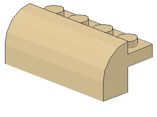 Lego Slope Stone, curved 2 x 4 x 1 1/3 ( 6081) 4 recessed Studs