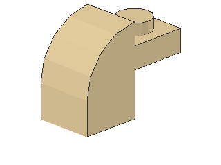 Lego Slope Stone, curved 2 x 1 x 1 1/3 (6091) recessed Stud