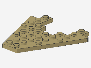 Lego Wedge Plates 8 x 8 (6104) Cutout 3 x 4