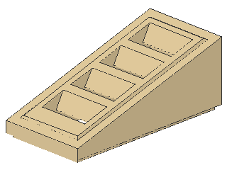 Lego Slope Stones 18° 2 x 1 x 2/3 (61409) with 4 Slots