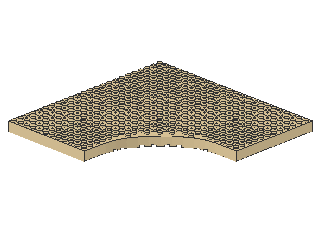 Lego Brick, modified 24 x 24 x 1 (6161) without Quarter Circle