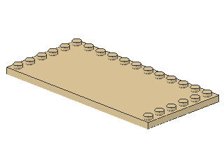 Lego Tile 6 x 12, with Studs on 3 Sides (6178)