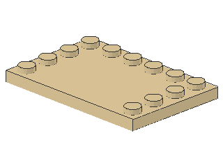 Lego Tile 4 x 6, with Studs on 3 Edges (6180)