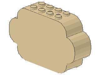 Lego Slope Stone, curved 2 x 8 x 4 (6214) triple, 8 Studs