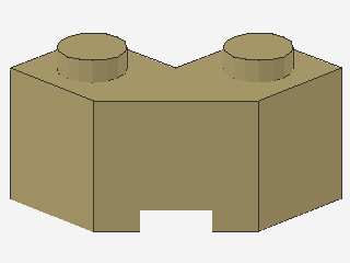 Lego Brick, modified 2 x 2 (87620) Facet