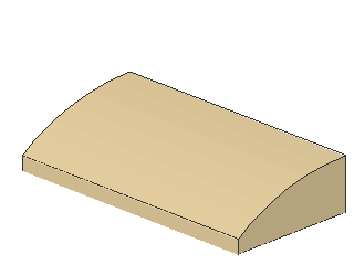 Lego Schrägstein, geschwungen 2 x 4 x 2/3 (88930) mit Unterrohre