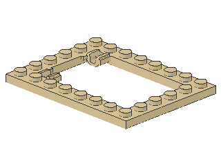 Lego Platte 6 x 8, Falltür Rahmen, horizontal (90107)