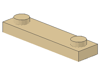 Lego Plate 1 x 4, 2 Studs, without Groove (62593)