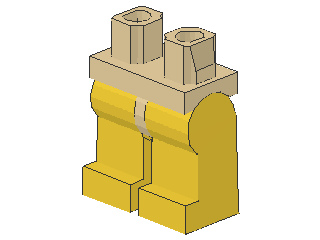 Lego Minifigur Beine, montiert (970c03) gelbe Beine