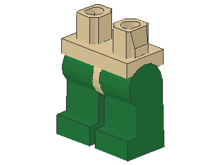 Lego Minifigur Beine, montiert (970c06) grüne Beine