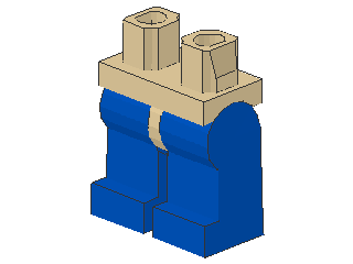 Lego Minifigur Beine, montiert (970c07) blaue Beine