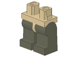 Lego Minifigur Beine, montiert (970c10) dunkel graue Beine