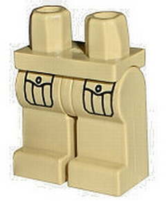 Lego Minifigur Beine montiert, mit Muster
