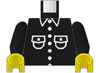 Lego Minifigur Torso montiert, mit Muster
