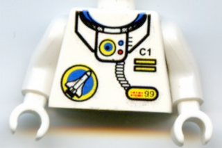 Lego Minifigure Torso mounted Town / Space Port