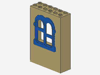 Lego Fabuland Gebäudewand 2 x 6 x 7 (x637c01 - c03)