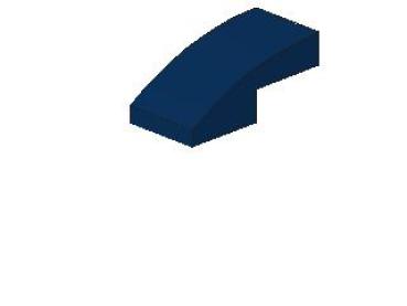 Lego Slope Stone, curved 2 x 1 (11477) dark blue