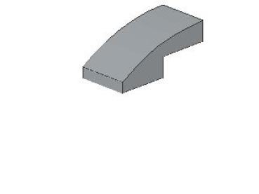 Lego Slope Stone, curved 2 x 1 (11477) light bluish gray