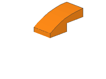 Lego Slope Stone, curved 2 x 1 (11477) orange