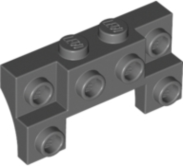 Lego Stein, modifiziert 2 x 4 - 1 x 4 (14520) dunkel bläulich grau