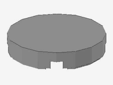 Lego Fliese 2 x 2 (14769) rund, Stud-Halter, hell bläulich grau