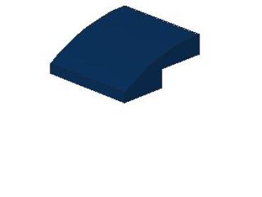 Lego Slope Stone, curved 2 x 2 (15068) dark blue