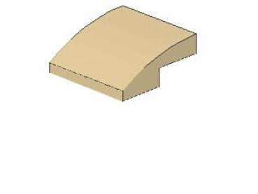 Lego Slope Stone, curved 2 x 2 (15068) tan