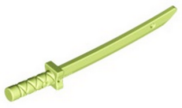 Lego Minifigure Sword (21459) Katana, yellowish green