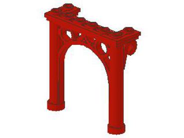 Lego Brick, Arch 2 x 6 x 5 (2145) red