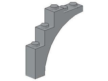 Lego Stein, Bogen 1 x 5 x 4 (2339) hell bläulich grau