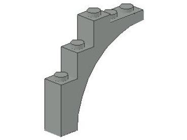 Lego Brick, Arch 1 x 5 x 4 (2339) light gray