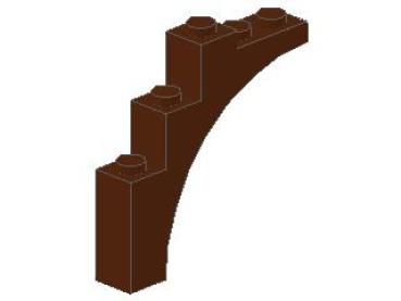 Lego Brick, Arch 1 x 5 x 4 (2339) reddish brown