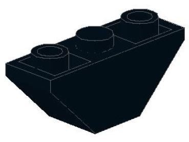 Lego Slope Stone, inverse 45° 3 x 1 x 1 (2341) black